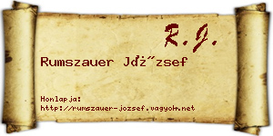 Rumszauer József névjegykártya