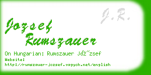 jozsef rumszauer business card